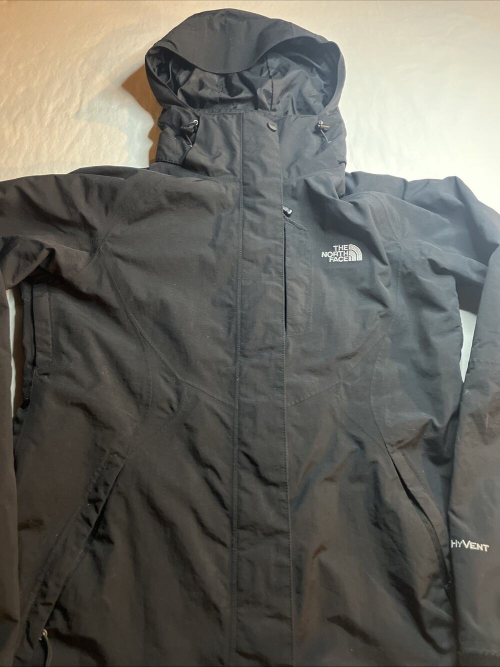 North Face Women's Black DryVent/HyVent Hooded Outer Shell Jacket Small
